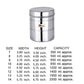 EBun Stainless Steel Silver Touch Containers Set (Pack of 8)
