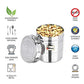 EBun Stainless Steel Silver Touch Containers Set (Pack of 6)