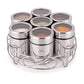 EBun Stainless Steel Mirror Polished Spice Containers Set With Organiser