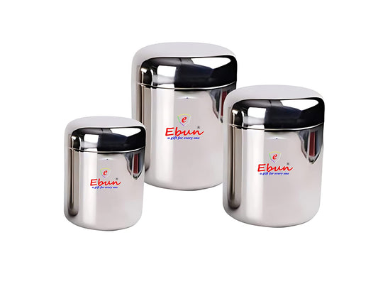 Ebun Stainless Steel Small Container Set (Pack of 3)