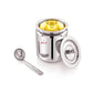 Ebun Stainless Steel Mirror Polished Plain Ghee Pot 250 & 500 Ml Combo (Pack of 2)