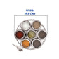 EBun Stainless Steel Mirror Polished Spice Containers Set With Organiser