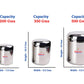 Ebun Stainless Steel Small Container Set (Pack of 3)