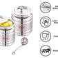 Ebun Stainless Steel Silver Touch Ghee Pot 250 Ml (Pack of 2)