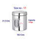 Ebun Stainless Steel See Through Heavy Gauge Containers 4 Kgs Capacity - Set of 4 Pcs Combo