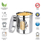 Ebun Stainless Steel See Through Heavy Gauge Containers 4 Kgs Capacity - Set of 4 Pcs Combo