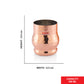 Ebun Stainless Steel Copper Plated Hand Hammered Design Drinking Glass 300 Ml
