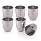 Ebun Stainless Steel Hand Hammered Design Drinking Glass 300 Ml