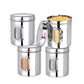 Ebun Stainless Steel See Through Heavy Gauge Containers 4 Kgs Capacity - Set of 4 Pcs Combo