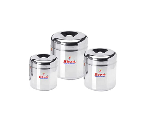 Ebun Stainless Steel Small Container Set (Pack of 3)