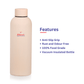 Ebun Matte Finish Double Walled Vacuum Insulated Stainless Steel Water Bottle (Set of 1) - 700 Ml