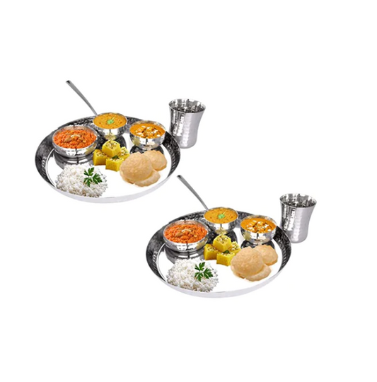 Ebun Stainless Steel Hand Hammered Dinner Set
