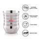 Ebun Silver Touch Stainless Steel Drinking Glass Set 300 Ml