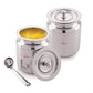 Ebun Hand Hammered Finish Stainless Steel Ghee Pot 250 & 500 Ml Combo (Pack of 2)