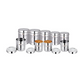 EBun Stainless Steel Laser Finish Floral Containers Set (Pack of 9)
