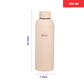 Ebun Matte Finish Double Walled Vacuum Insulated Stainless Steel Water Bottle (Set of 1) - 700 Ml